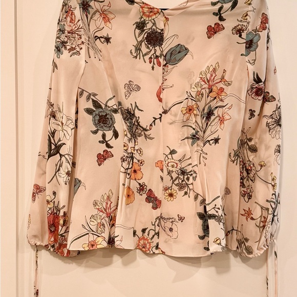 Rebecca Taylor Floral Blouse, Size 4 - Picture 7 of 10